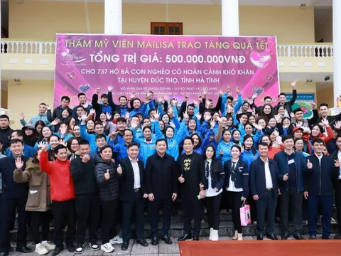 Đưa xuân ấm áp về quê hương, vợ chồng TGĐ Mailisa trao 737 phần quà cho các hộ nghèo tại huyện Đức Thọ, Hà Tĩnh