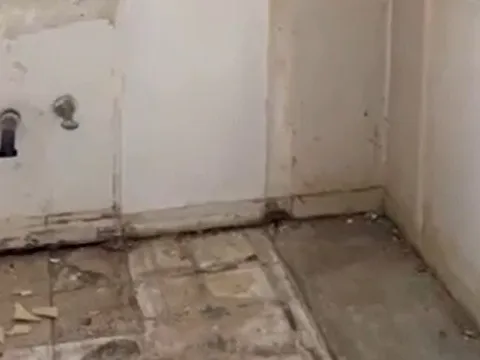 Sửa nhà, một gia đình phát hiện điều đáng sợ khi sàn phòng tắm bị đào lên