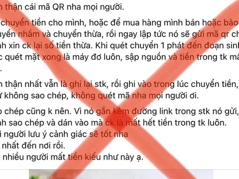 Thực hư việc quét mã QR, tiền trong tài khoản "không cánh mà bay"