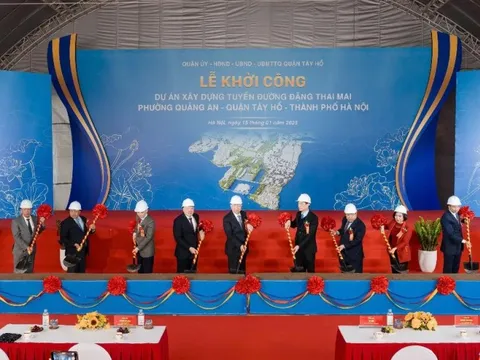 Khởi công dự án đường Đặng Thai Mai: Điểm nhấn phát triển trục không gian Hồ Tây - Cổ Loa