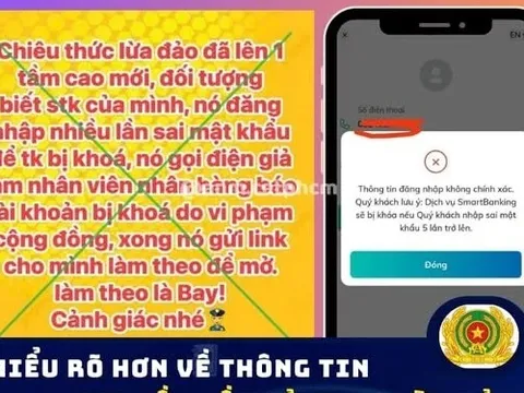Thực hư chiêu lừa đảo "đăng nhập sai mật khẩu tài khoản ngân hàng"