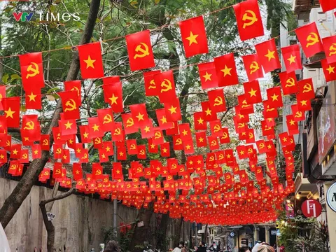 Hà Nội: Phố phường trang hoàng cờ hoa, tấp nập đón Xuân Ất Tỵ 2025