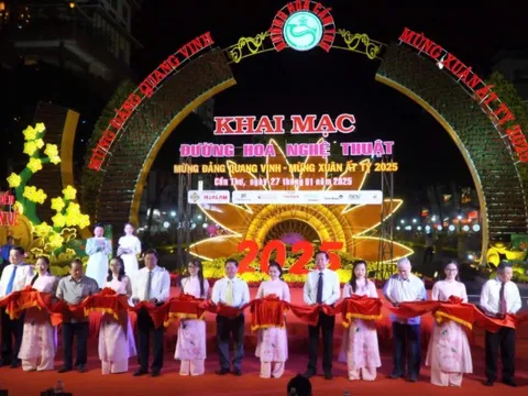 Cần Thơ khai mạc Đường hoa nghệ thuật 'Mừng Đảng quang vinh - Mừng Xuân Ất Tỵ 2025'