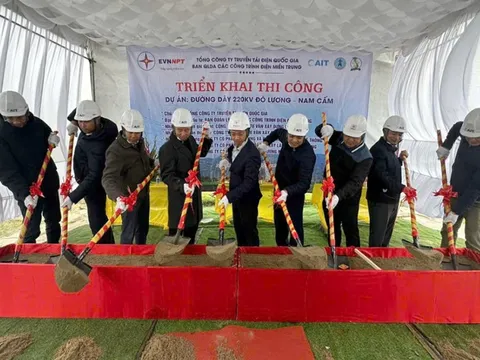 Triển khai thi công dự án đường dây 220kV Đô Lương – Nam Cấm