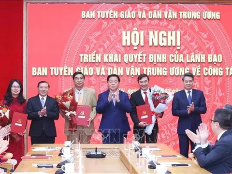 Ban Tuyên giáo và Dân vận Trung ương triển khai các quyết định về công tác cán bộ