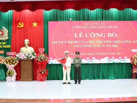Trưởng Công an Tp.Phan Rang - Tháp Chàm giữ chức Phó Giám đốc Công an tỉnh Ninh Thuận