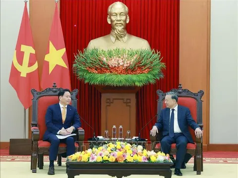 Tổng Bí thư Tô Lâm tiếp Chủ tịch Tập đoàn SK, Hàn Quốc