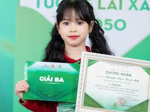 Mẫu nhí Nguyễn Ngọc Hoài Anh –Tỏa sáng với giải Ba cuộc thi "Gửi Tương Lai Xanh 2050”