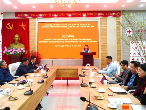 Công bố quyết định thành lập Đảng bộ Trung ương Hội Chữ thập đỏ Việt Nam