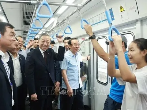 Tổng Bí thư Tô Lâm trải nghiệm thực tế Tuyến Metro số 1 (Bến Thành - Suối Tiên)