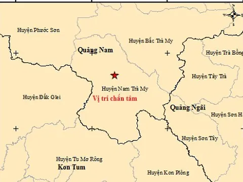 Động đất liên tiếp tại huyện Nam Trà My, tỉnh Quảng Nam