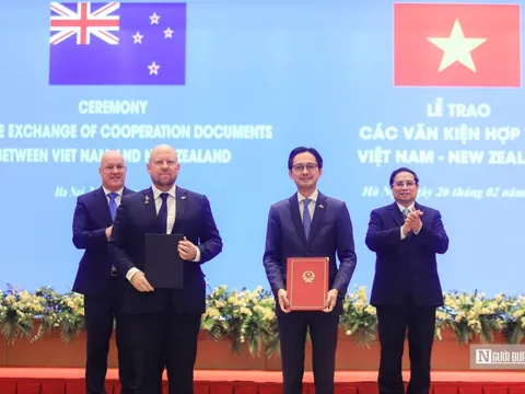 Việt Nam và New Zealand trao đổi nhiều văn kiện hợp tác quan trọng