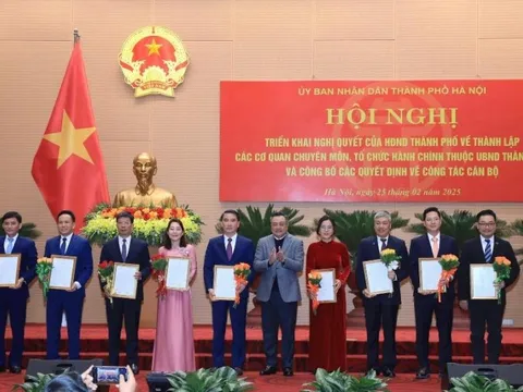 Hà Nội bổ nhiệm lãnh đạo các sở, ngành sau hợp nhất, sáp nhập