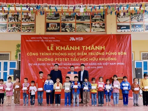 Khánh thành 4 phòng học mới do MSB tài trợ tại điểm trường Pủng Bón, Nghệ An