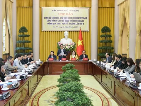 Công bố Lệnh của Chủ tịch nước về 3 Luật mới được Quốc hội thông qua