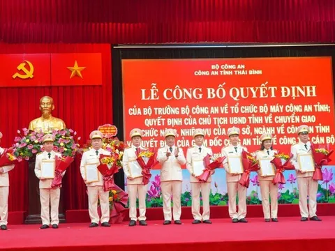 Thái Bình: Giải thể công an huyện, thành phố từ ngày 1/3/2025