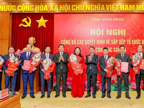 Vĩnh Phúc sắp xếp lại bộ máy, bổ nhiệm nhiều lãnh đạo sở