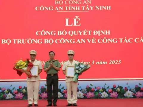 Công an tỉnh Tây Ninh có thêm 2 tân Phó Giám đốc