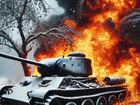 Xe tăng Ukraine bốc cháy dữ dội sau “đòn” tấn công chính xác của Nga