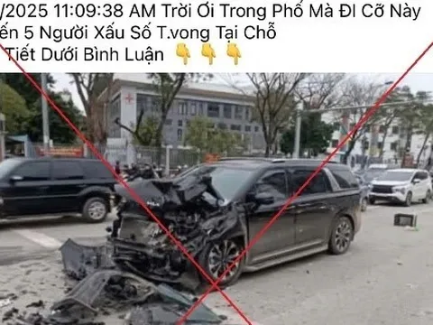 Thông tin tai nạn giao thông khiến 5 người tử vong tại Tây Hồ là sai sự thật