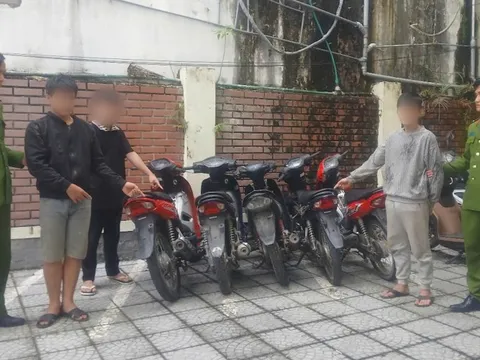 Bắt 10 đối tượng gây ra hàng loạt vụ trộm xe máy
