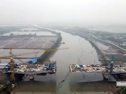 Hải Phòng: Thi công “thần tốc” cây cầu nối 2 huyện Tiên Lãng và Vĩnh Bảo