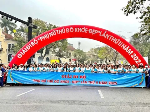 Gần 1.000 vận động viên tham gia giải đi bộ “Phụ nữ Thủ đô khỏe - đẹp” lần thứ II