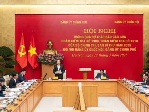 Công bố dự thảo kết quả kiểm tra Đảng ủy Chính phủ