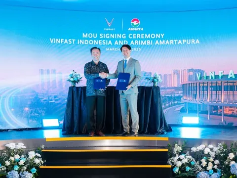 VinFast và PT Aribi Amartapura ký biên bản ghi nhớ phát triển 22 cửa hàng VinFast tại Indonesia