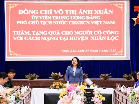 Phó Chủ tịch nước Võ Thị Ánh Xuân thăm và làm việc tại tỉnh Đồng Nai