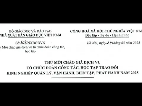 Thư mời chào giá dịch vụ tổ chức đoàn công tác, học tập trao đổi kinh nghiệp quản lý, vận hành, biên tập, phát hành năm 2025