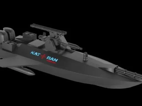 USV Katran lộ diện: Tầm hoạt động 1.000 km, trang bị ngư lôi và súng máy