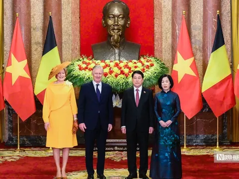Chủ tịch nước Lương Cường chủ trì lễ đón chính thức Nhà vua Bỉ Philippe