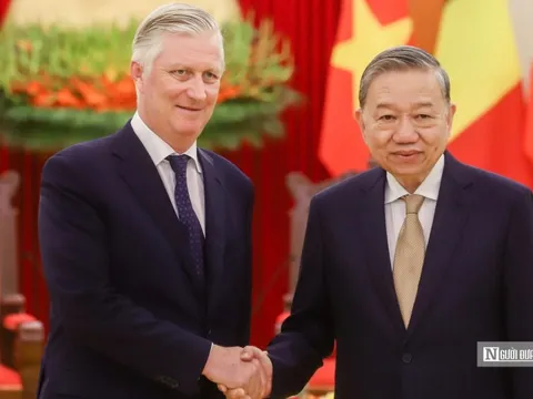 Tổng Bí thư Tô Lâm hội kiến Nhà Vua Bỉ Philippe