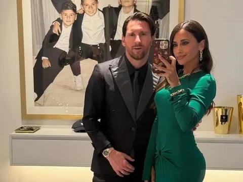 Vợ Messi gây ấn tượng tại tiệc sinh nhật của David Beckham