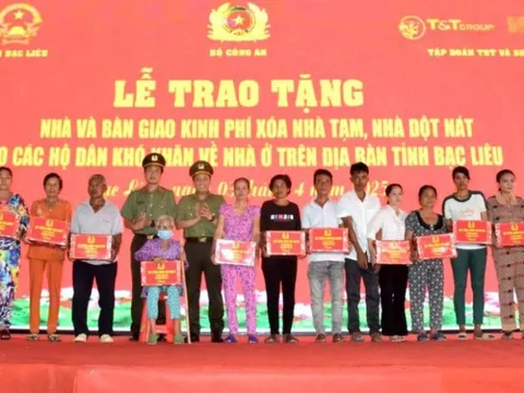 Bạc Liêu tiếp nhận 42 tỷ đồng xóa nhà tạm, nhà dột từ Bộ Công an