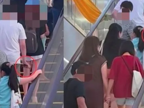 Đang đi cùng vợ con, người đàn ông có hành động "đáng xấu hổ"