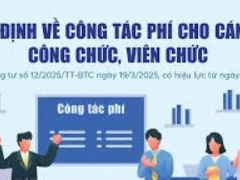 Quy định mới về công tác phí cho cán bộ công chức, viên chức từ ngày 4/5/2025