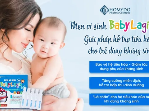Men vi sinh Baby Lagin - Giải pháp hỗ trợ tiêu hóa cho trẻ dùng kháng sinh