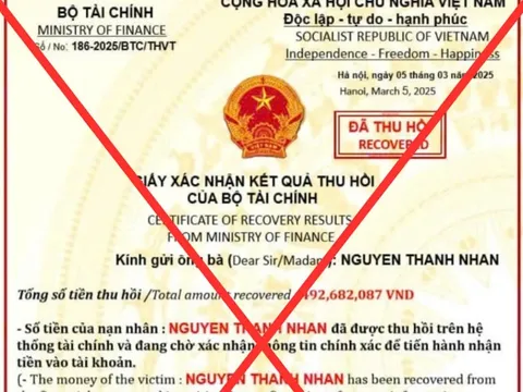 Cảnh báo giả mạo Bộ tài chính để lừa đảo