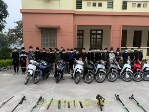 Thái Bình: Khởi tố 22 thanh thiếu niên vì tụ tập gây rối trật