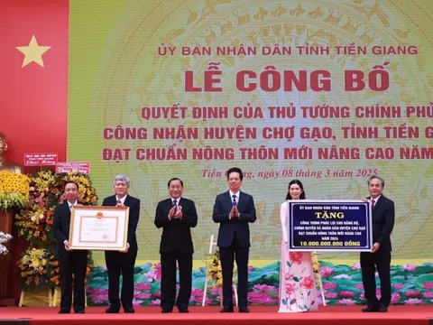 Tiền Giang hoàn thành xây dựng nông thôn mới năm 2024