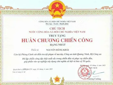 Liệt sĩ Nguyễn Đăng Khải được truy tặng nhiều danh hiệu cao quý