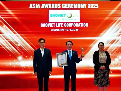 Bảo Việt Nhân Thọ được vinh danh top 10 doanh nghiệp tiêu biểu Châu Á 2025 tại Thượng Hải (Trung Quốc)