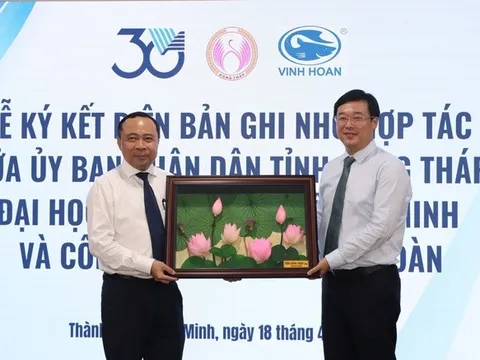 Tỉnh Đồng Tháp và ĐHQG TPHCM ký hợp tác phát triển KHCN, đổi mới sáng tạo