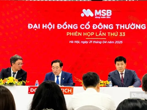 ĐHĐCĐ MSB: Mục tiêu lãi 8.000 tỷ đồng, tăng vốn điều lệ lên 31.200 tỷ đồng