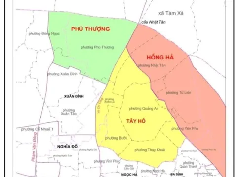 Quận Tây Hồ sẽ sắp xếp lại thành 2 đơn vị hành chính mới