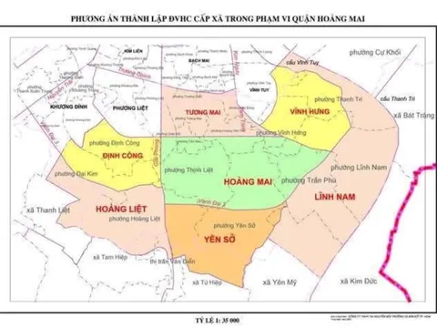 Quận Hoàng Mai dự kiến sắp xếp từ 14 phường thành 7 phường mới