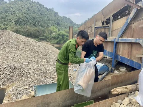Đột kích điểm nghi khai thác vàng trái phép ở Tuyên Quang