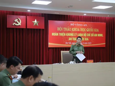 Xây dựng Bộ Chỉ số an ninh, an toàn quốc gia: Nền tảng bảo vệ Tổ quốc từ sớm, từ xa